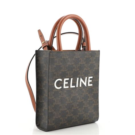 celine vertical small cabas|Celine triomphe canvas tote.